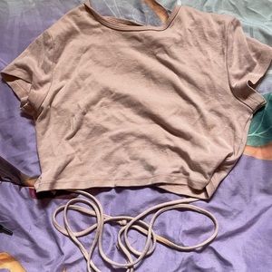 lightly worn h&m wrap around crop top